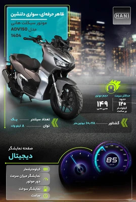 موتورسیکلت هانی ADV 150 (رادیات دار) صفر 1404